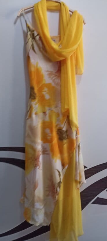 женская шифоновая блуза: Платье на подкладке, вырез качели — 4