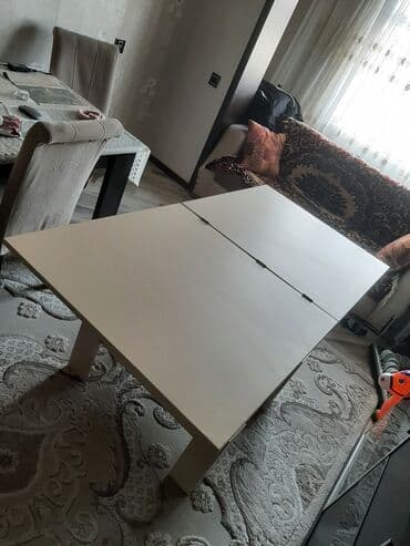 masa oturacaqlar: Jurnal masası, İşlənmiş, Transformer, MDF, Kvadrat masa — 6