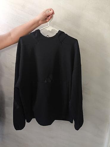 Qara Adidas idman dəsti – kapüşonlu svitşot və şalvar - Rəng: tam