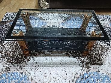 полки для цветов: Журнальный стол, Нераскладной, Стекло, Прямоугольный стол — 1