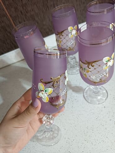 qab qaçaq: Stəkanlar, rəng - Bənövşəyi — 1