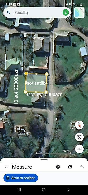 nasosnu ev satilir: İsmayıllı rayonu Zoğallıq kəndində 10 sot torpaq sahəsi — 2