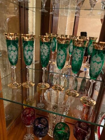 Qədəhlər: Rəng - Qızılı, Xrustal, 6 — 5