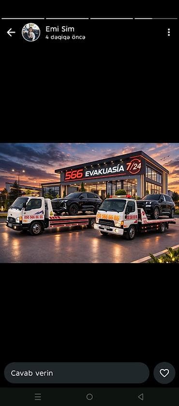 zibilin daşınması: Evakuator, Hərəkətli platforma ilə, Şəhər daxili — 1