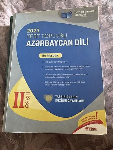 Azərbaycan dili Testlər 11-ci sinif, DİM, 2-ci hissə, 2023 il