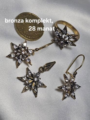 qizil adlarin yazilmasi: Dəstə daxildir: Üzük, Sırğa, Boyunbağı, 1 g — 4