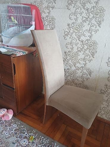 Yemək otağı üçün stol və stul dəsti - Material: ağac quruluşlu