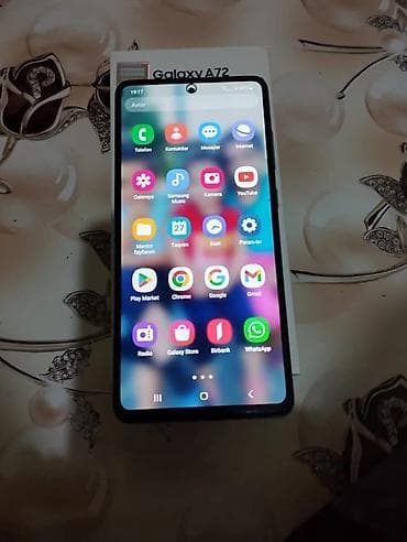 samsung a71 64 gb: Samsung Galaxy A72, 128 GB, rəng - Ağ, İki sim kartlı — 2