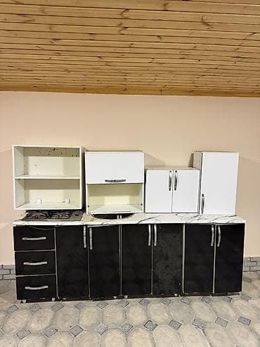 kreditle metbex mebelleri: Mətbəx mebeli dəsti Uzunluğu 2m 40 sm - Üst və alt moduldan ibarət — 2