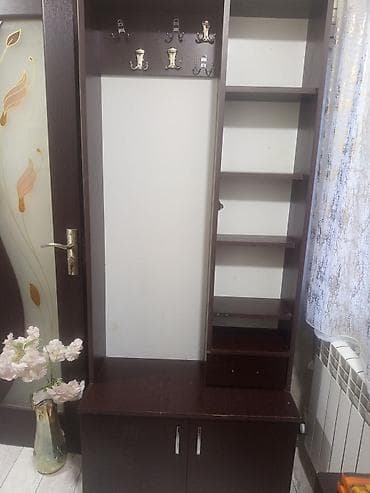 100: İşlənmiş, 2 qapılı, Qəhvəyi, Digər material, Açılan, Düz dolab — 3