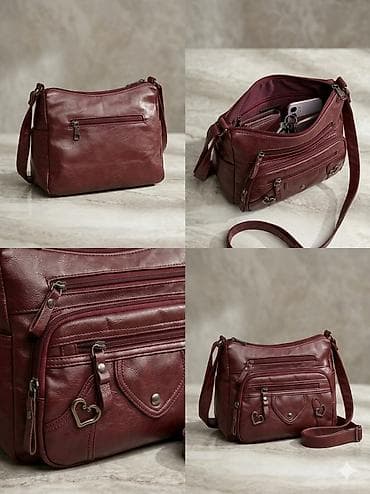 Çox Cibli Bordo Çanta Ölçü: 26 x 19 x 10 sm ​📍 Kampaniya — 2
