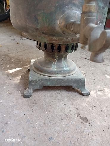 samovar 1870: Qədim samovar, 1890 il, Mis, Vəziyyəti: Yaxşı — 4