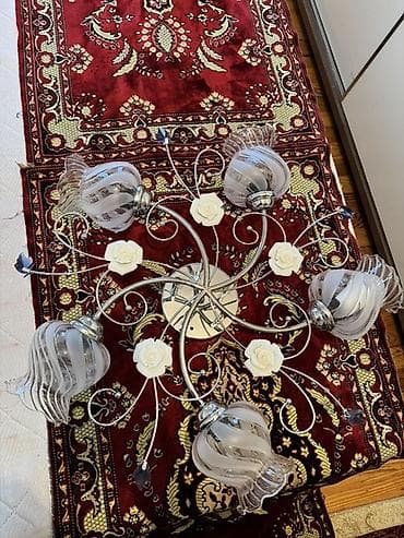 taxta cilciraq: Çılçıraq, 6 lampa, Metal — 2