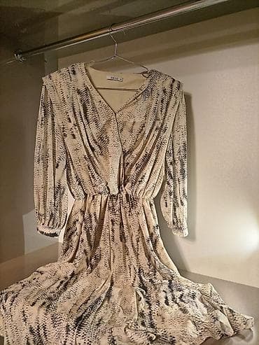 smart braslet: Qadın geyim dəsti və paltar 1) Qara uzun paltar - Model: A-kəsim — 10