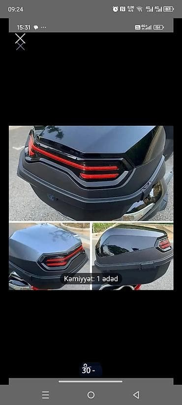 Baqajniklər: Motosiklet üçün arxa Baqajlar 35-azn 1-2-3-ce şəkildə olan baqajlar — 4