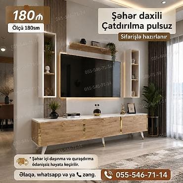 Tv stend tv alti sifarisle hazırlanır. ⚜️Rəng ve olcu seçimi var lalafo.az -da Tv stend tv alti sifarisle hazırlanır. ⚜️Rəng ve olcu seçimi var
