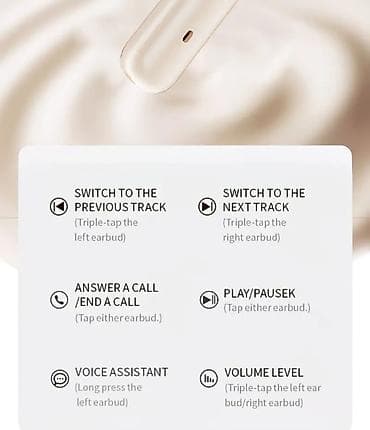 vozol 6 k: Yeni Simsiz (Bluetooth) Qulaqcıqlar, Acer, rəng - Qızılı — 4