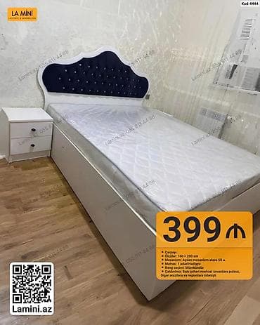 Çarpayı – Kod: 4444 - Ölçü: 160 x 200 sm - Başlıq: zərif dekorlu — 1