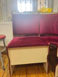 угловой офисный стол: Угловой диван, С подъемным механизмом — 3