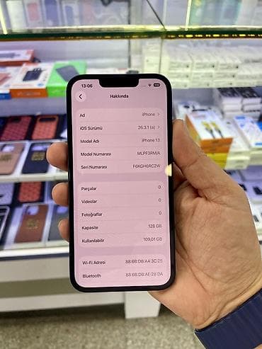 IPhone 13, 128 GB, Midnight, Simsiz şarj, Face ID — 7