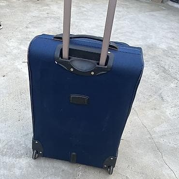 İdman formaları: Təkərli səyahət çamadanı – tünd mavi rəng - Material: möhkəm parça — 3