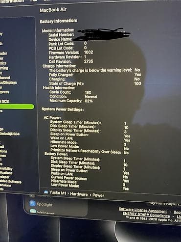 net buk: TƏCİLİ SATILIR Apple MacBook Air 13” – M1 (2020), Space Gray - Çip — 5