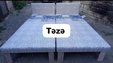 taxt üstü: Təzə çarpayılar. 1 nəfərlik çarpayılar 60manat. 2 nəfərlik taxt — 26