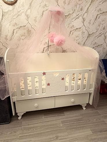 mama luma: Uşaq beşiyi – ağ rəng cox az istifade olunub temiz seliqelidi hec bir — 2