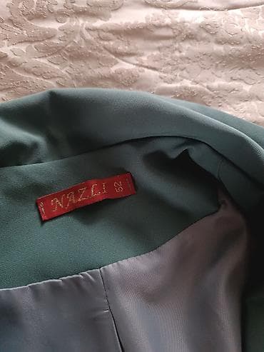 desd paltarlar: Qadın kostyum dəsti – NAZLI, ölçü 52 - Rəng: boz-yaşıl/mürəkkəb — 3