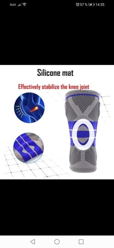 grija uchun karset: Dizlik. Silokon fiksator ilə. Спортивные наколенники, силиконовый — 5