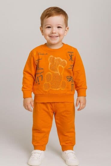 ritmik gimnastika üçün kupalniklər: Uşaq üçün idman dəsti - Model: 2 hissəli dəst – sweatşört və şalvar - — 4