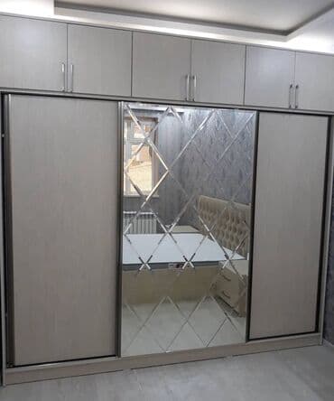 Mərmər effektli PVC panellər: 2 təknəfərlik çarpayı, Dolab, 2 tumba, Azərbaycan, İşlənmiş — 1