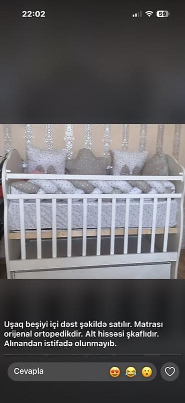 matras alti: Oğlan və qız üçün, Yeni, Dördbucaq, Beşik, Dəst ilə, Matras ilə — 1
