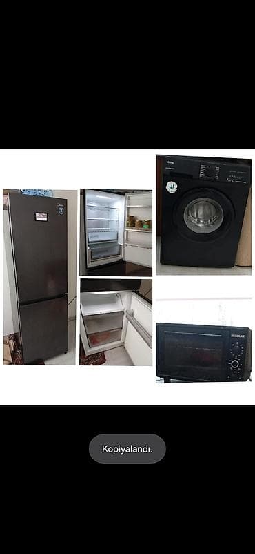 paltaryuyan hisseleri: Midea Soyuducu 650azn. Vestel paltaryuyan 6kq 350azn. Regular soba — 1