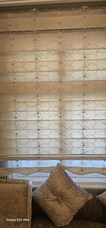 Pastel dəstləri: Gencede,Zebra pərdə və dekorativ krujevalı tül dəsti ela veziyyetde — 5