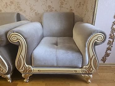 Klassik üslublu yumşaq mebel dəsti - Komplekt: 1 ədəd 3 nəfərlik