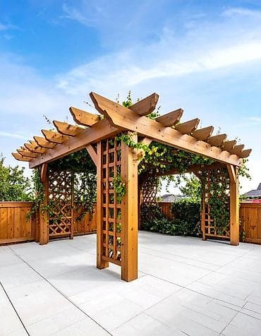 isdenmis mebel: Bağ üçün taxta pergola – dekorativ kölgəlik konstruksiya - Material — 2