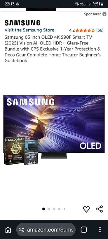 Телевизор Samsung LED экран 55" 4K (3840x2160) — 3