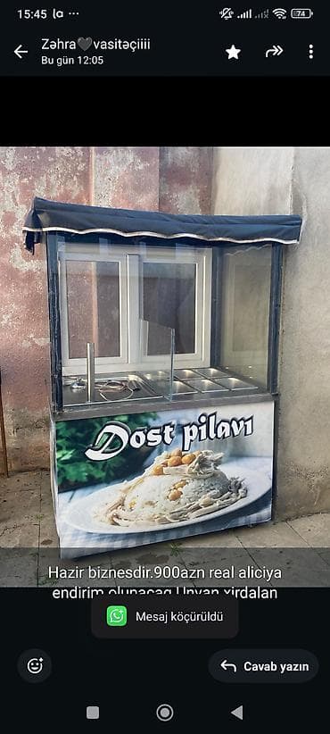 Hazir biznesdir.900azn real aliciya endirim olunacaq.Unvan xirdalan