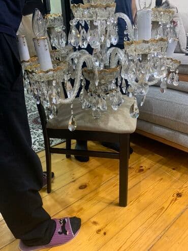 qedimi xrustal: Çılçıraq, 9 lampa, Xrustal — 5