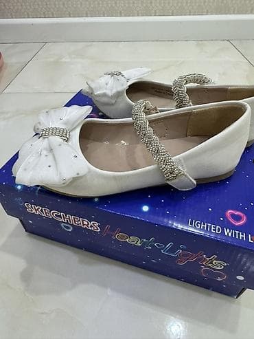Rəng - Ağ Baletkalar, Skechers, Ölçü: 28, Qız üçün — 2