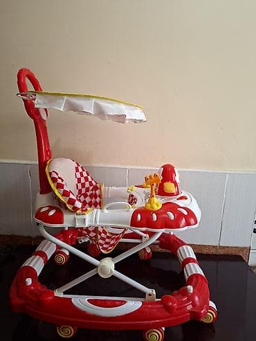 Tibbi məhsullar: Uşaq yerigəçi (walker) – çoxfunksiyalı model - Rəng: qırmızı‑ağ dama — 8