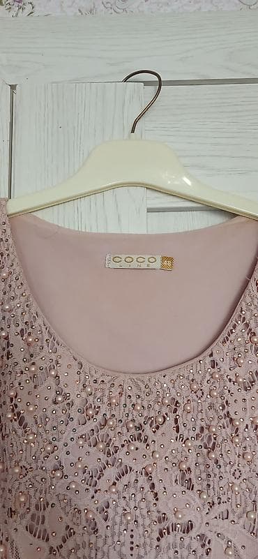 Brend: COCO LINE Ölçü: 48 Zərif pudra/çəhrayı rəngdə qısaqol krujeva — 2