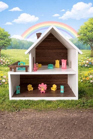 uşaq yelenceyi: Taxta Kukla Evi – Uşaq İnkişafı üçün yaradıcı oyun dəsti - Material — 3