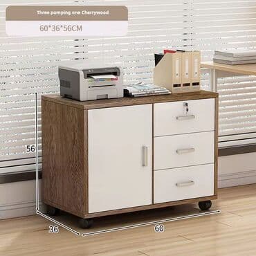 Ofis üçün çoxfunksiyalı mobil şkaf - Ölçülər: 60 x 36 x 56 sm - Rəng
