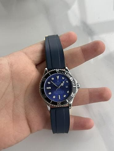 tek pencek: İşlənmiş, Qol saatı, Rolex, rəng - Mavi — 1