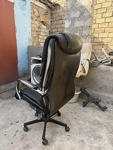 qonag mebeli: Təkərli, Qolları tənzimlənmir, Süni dəri — 3