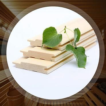 Sauna üçün cökə ağacından üzlük taxtalar və oturacaq/raf lövhələri - — 1