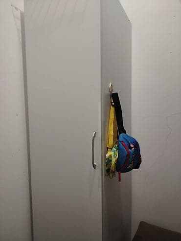 asma şkaf: İşlənmiş, 1 qapı, Ağ, Açılan, Düz dolab — 2