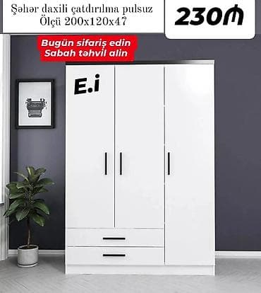 3 qapılı dolab Yep yeni 230 azn rəng seçimi var çatdırılma var — 1